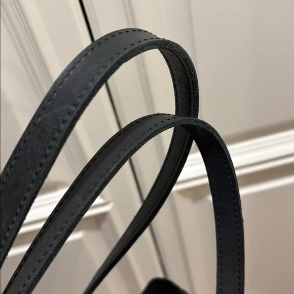 ABLE Classic Black Leather Tote Bag - Picture 4 of 7